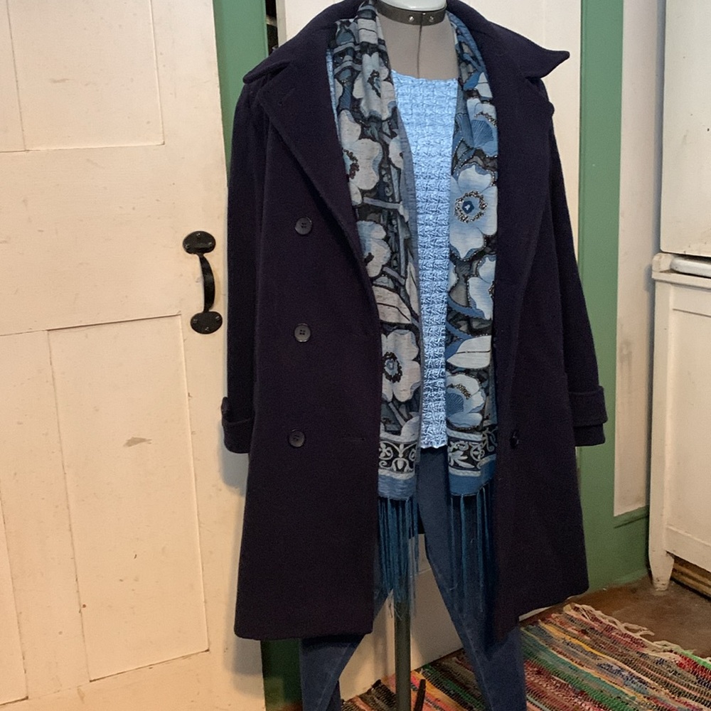Vintage Jonathan Logan classic navy blue pea coat - Picture 14 of 14